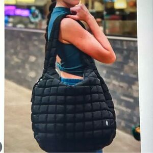 Free People Quilted Carryall Color Black /Noir